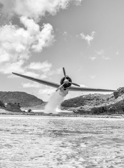 'The last Samuraï' from the Targeted series, Fine Art photography by Sebastien Martinon. Photo taken at Remy de Haenen airport in St. Barth's during the 2015 Bucket Regatta Airshow.